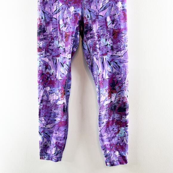 Lululemon Align High-Rise Leggings Pants 25" Iridescent Floral Multi Purple 6 - Picture 7 of 10